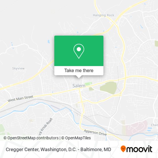 Mapa de Cregger Center