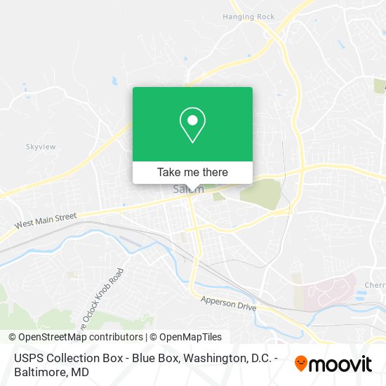 USPS Collection Box - Blue Box map