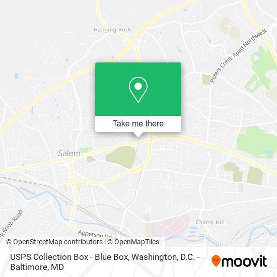 USPS Collection Box - Blue Box map
