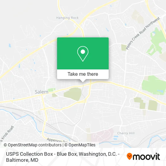 Mapa de USPS Collection Box - Blue Box