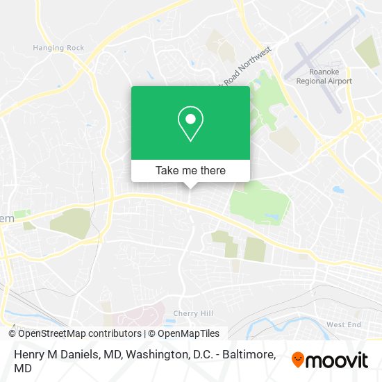 Henry M Daniels, MD map