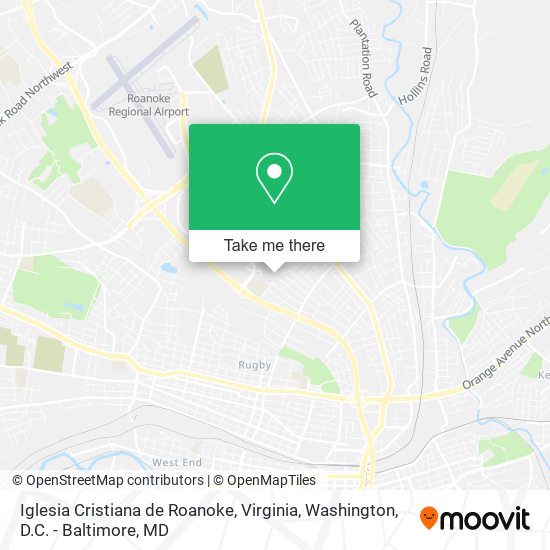 Mapa de Iglesia Cristiana de Roanoke, Virginia