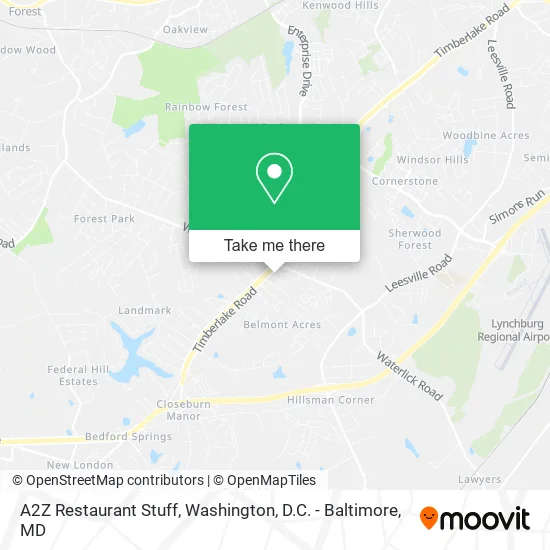 A2Z Restaurant Stuff map