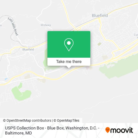 USPS Collection Box - Blue Box map