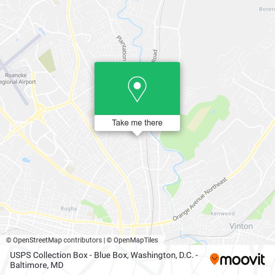 USPS Collection Box - Blue Box map