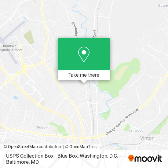 Mapa de USPS Collection Box - Blue Box