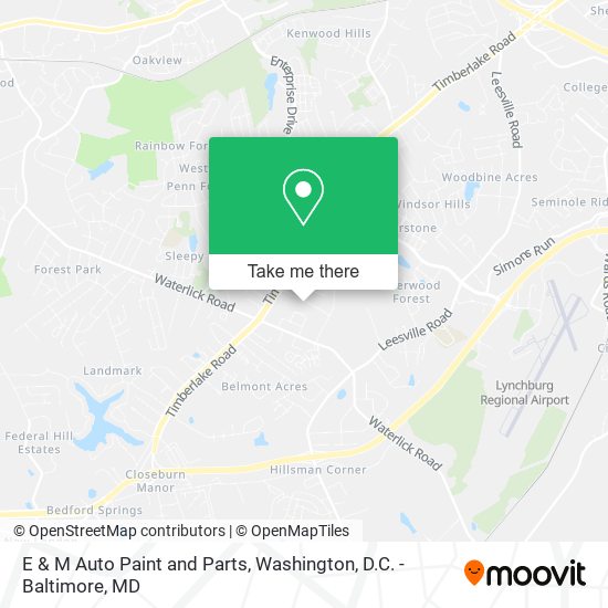 E & M Auto Paint and Parts map