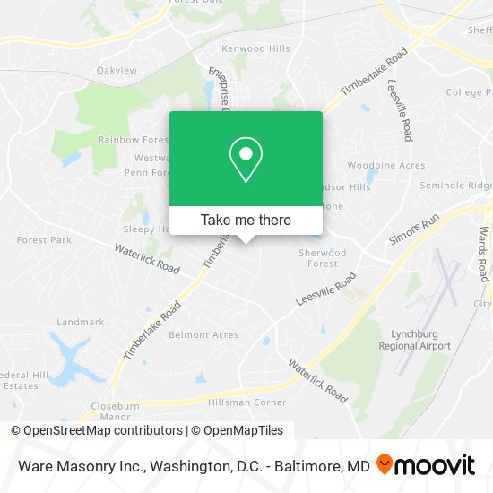 Ware Masonry Inc. map