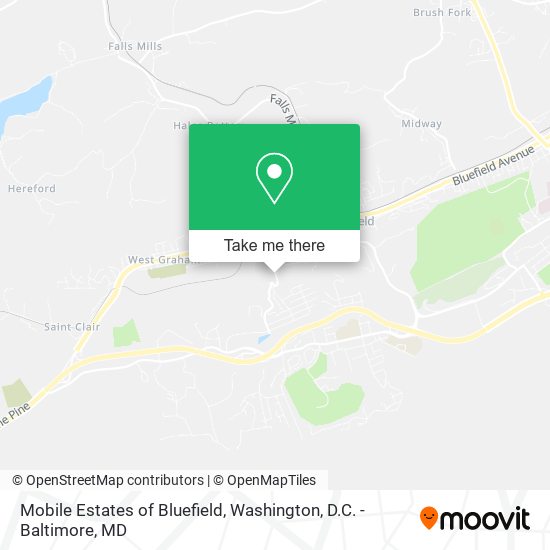 Mobile Estates of Bluefield map