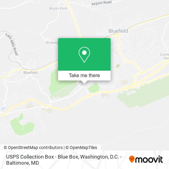 USPS Collection Box - Blue Box map