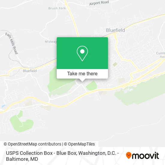 Mapa de USPS Collection Box - Blue Box