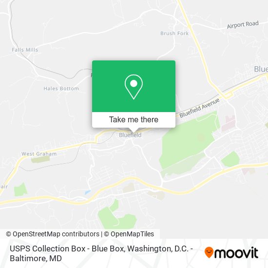 Mapa de USPS Collection Box - Blue Box