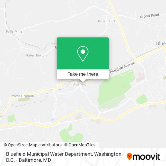 Bluefield Municipal Water Department map