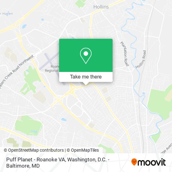 Puff Planet - Roanoke VA map