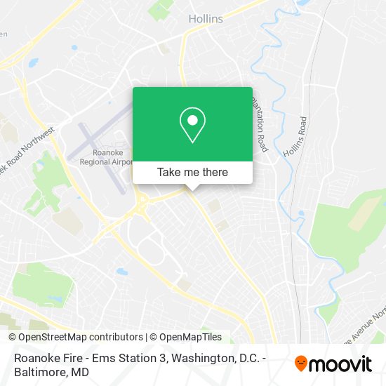 Roanoke Fire - Ems Station 3 map