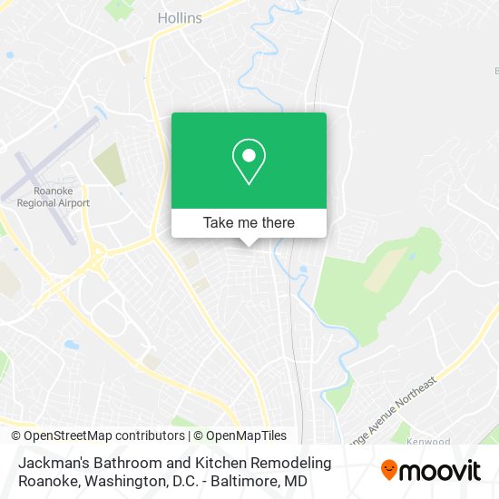 Jackman's Bathroom and Kitchen Remodeling Roanoke map
