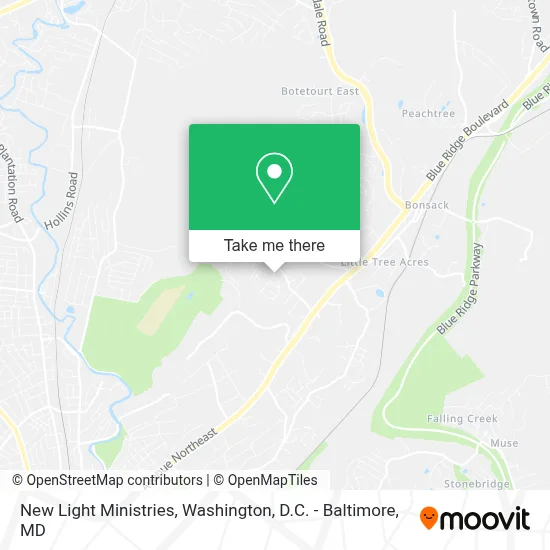 New Light Ministries map