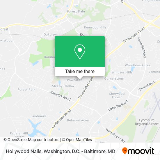 Hollywood Nails map