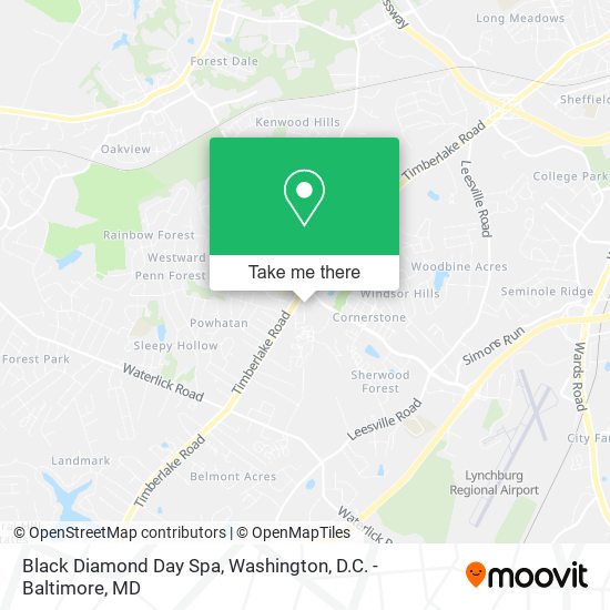 Black Diamond Day Spa map