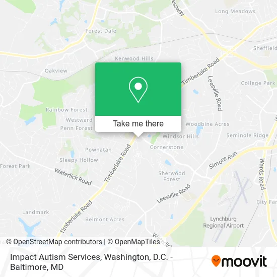 Impact Autism Services map