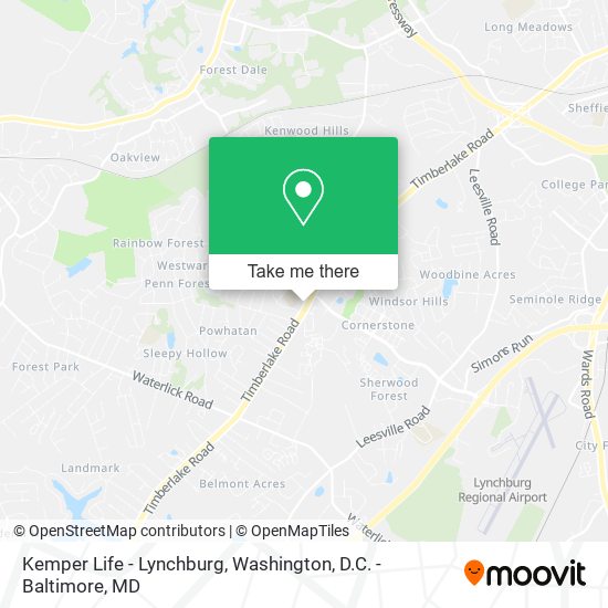 Kemper Life - Lynchburg map