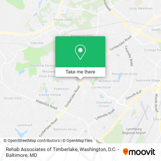Rehab Associates of Timberlake map