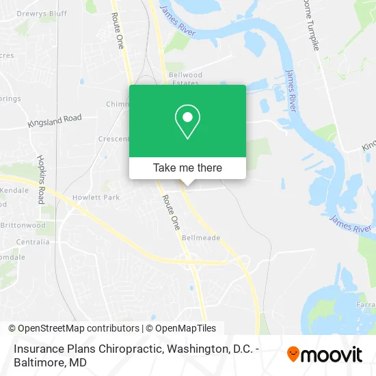 Insurance Plans Chiropractic map