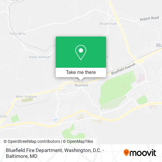 Mapa de Bluefield Fire Department