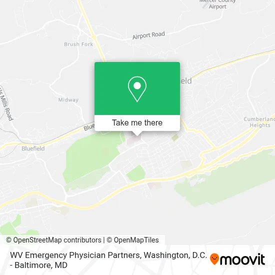 WV Emergency Physician Partners map