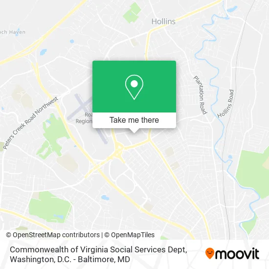 Mapa de Commonwealth of Virginia Social Services Dept