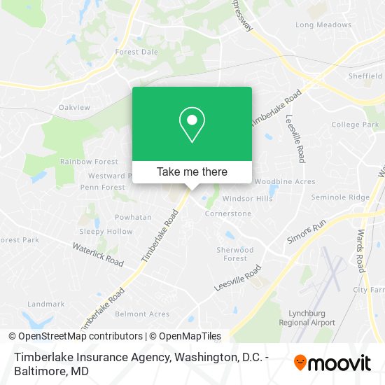 Timberlake Insurance Agency map