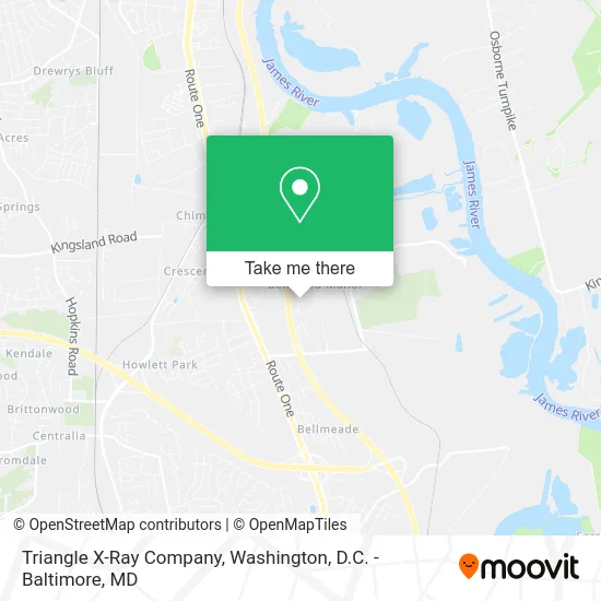 Triangle X-Ray Company map