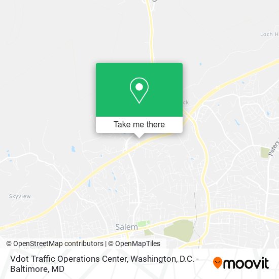 Vdot Traffic Operations Center map