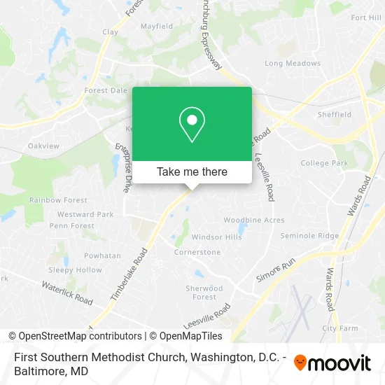 First Southern Methodist Church map