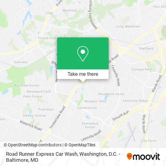 Mapa de Road Runner Express Car Wash