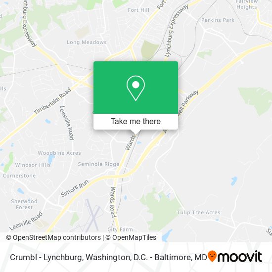 Crumbl - Lynchburg map