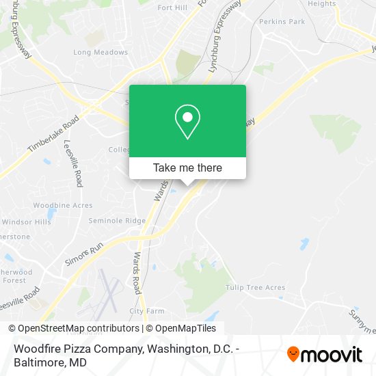 Mapa de Woodfire Pizza Company