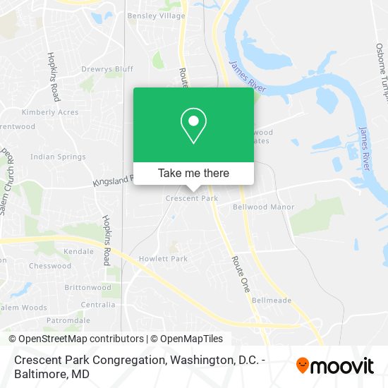 Crescent Park Congregation map