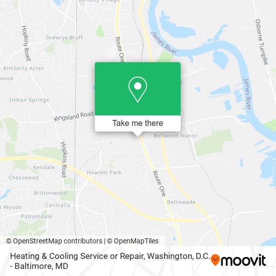 Mapa de Heating & Cooling Service or Repair
