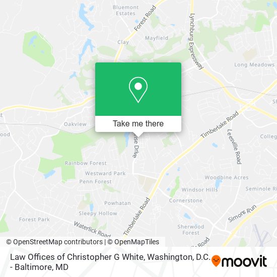 Law Offices of Christopher G White map