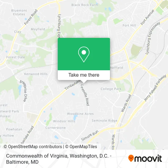 Commonwealth of Virginia map