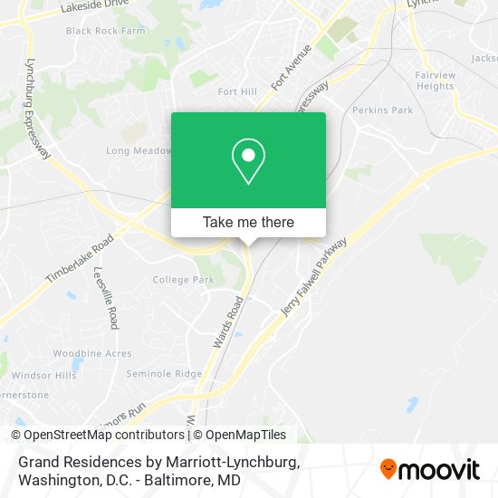 Grand Residences by Marriott-Lynchburg map