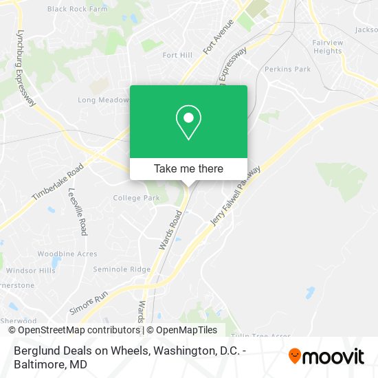 Mapa de Berglund Deals on Wheels