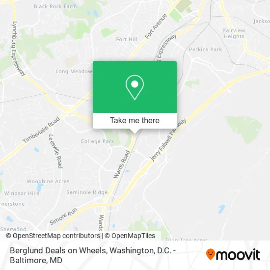 Mapa de Berglund Deals on Wheels