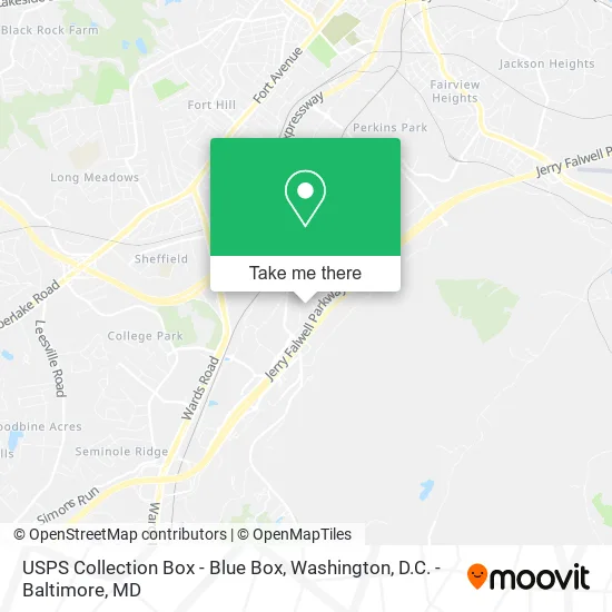 USPS Collection Box - Blue Box map