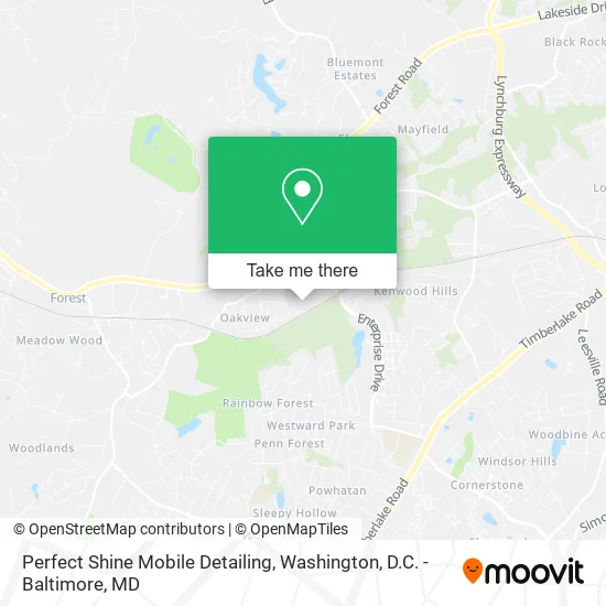 Perfect Shine Mobile Detailing map