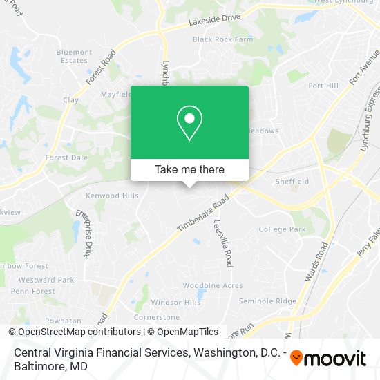 Central Virginia Financial Services map