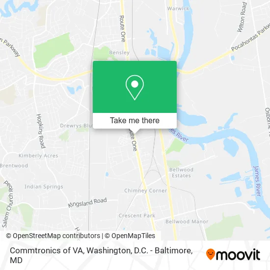 Commtronics of VA map