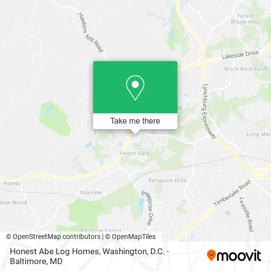 Honest Abe Log Homes map