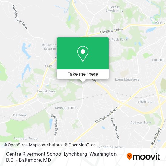 Centra Rivermont School Lynchburg map